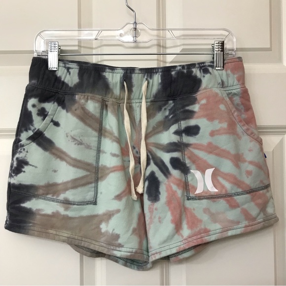 Hurley Pants - Hurley Shorts Tie Dye Women M